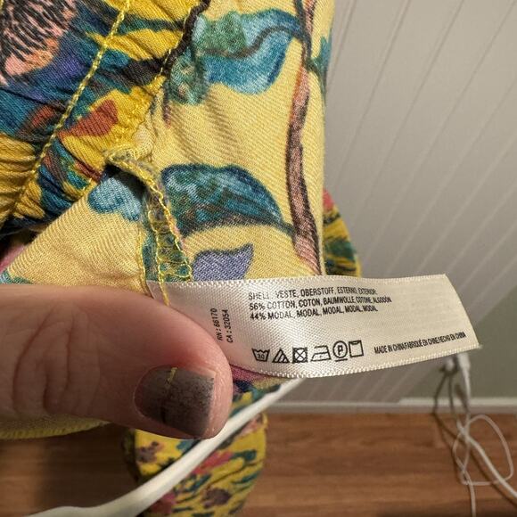 Anthropologie Nathalie Lete Floral Hedgehog Lounge Pants Size Small - Picture 7 of 7